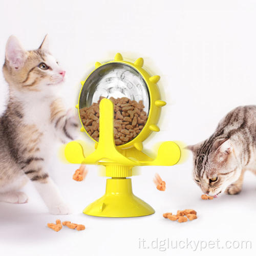 Giocattolo per animali domestici con erogazione di cibo con ruota panoramica dei soldi
